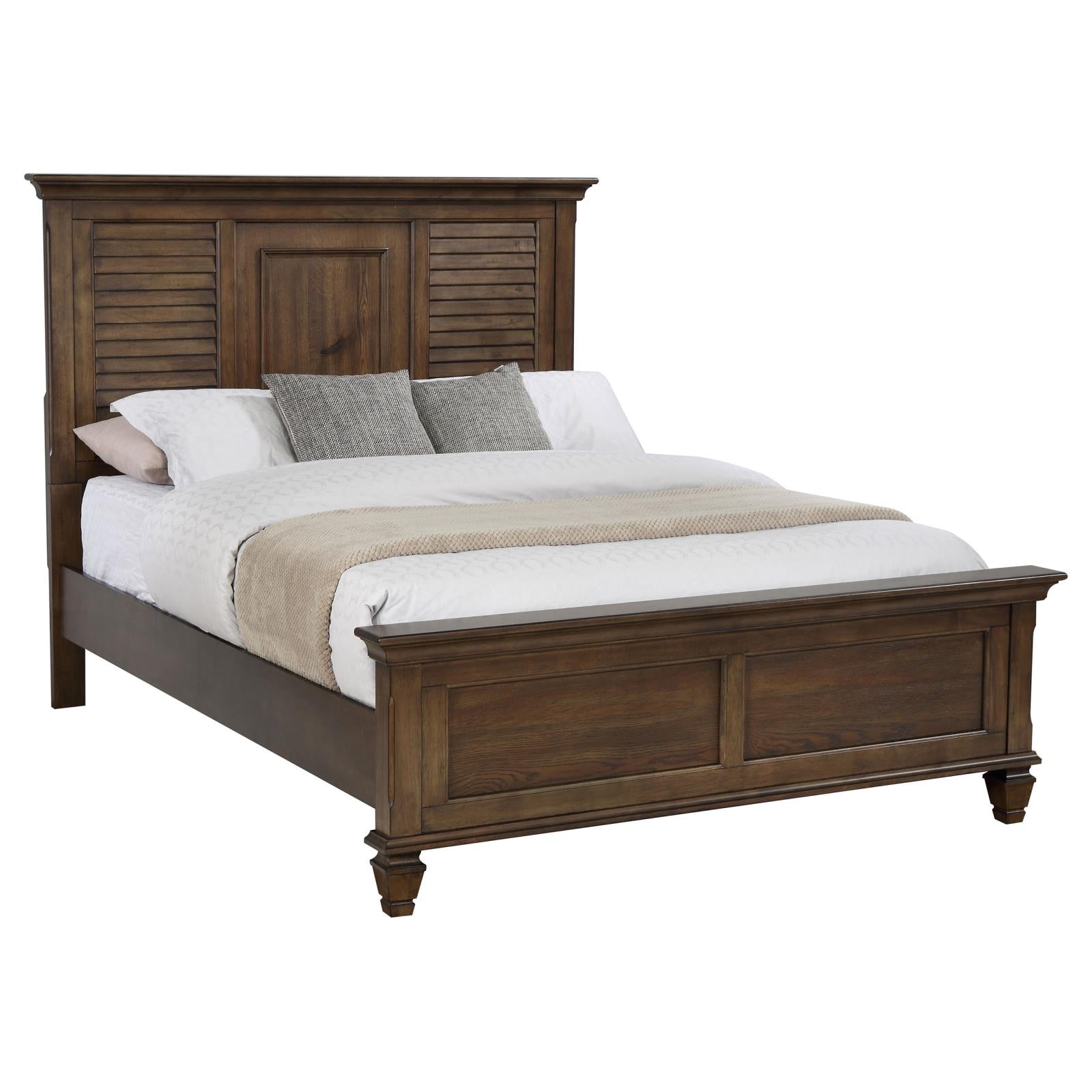 Franco California King Panel Bed Burnished Oak image