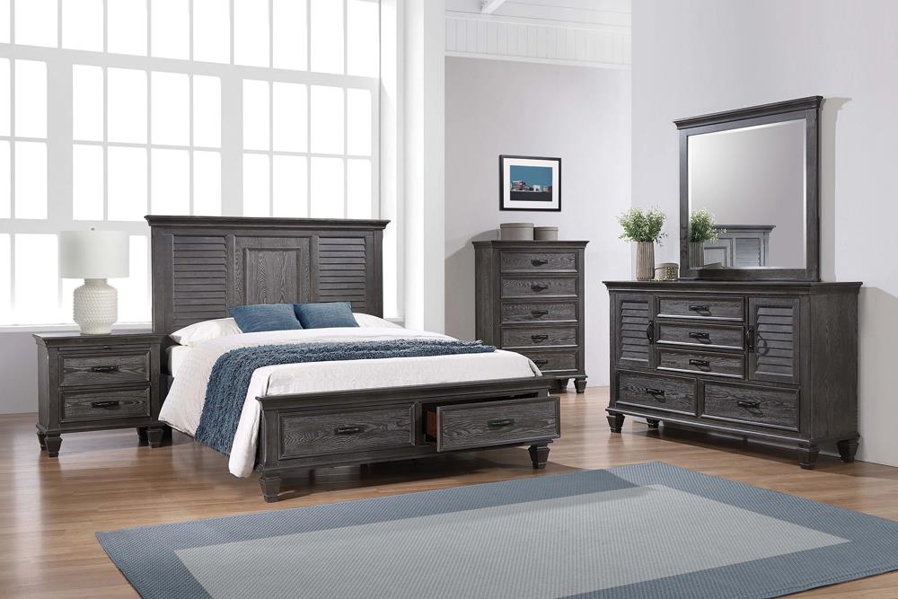 Franco 5-piece Eastern King Storage Bedroom Set Weathered Sage image