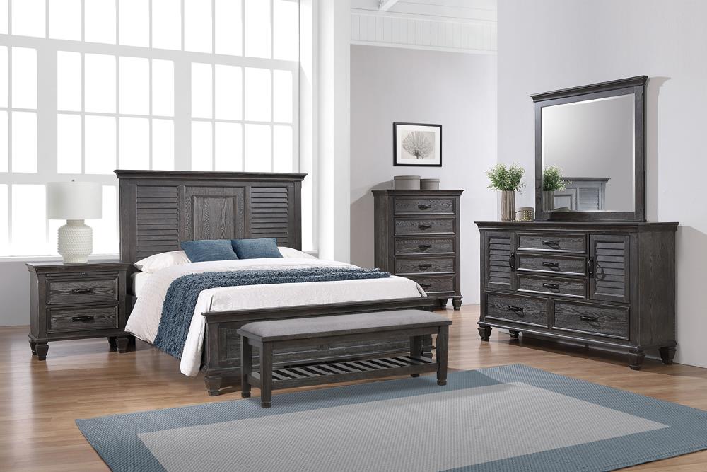 Franco 4-piece Eastern King Panel Bedroom Set Weathered Sage image