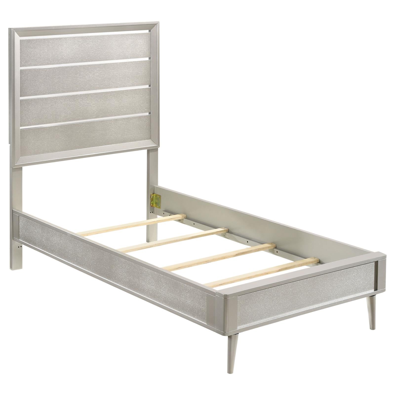 Ramon Twin Panel Bed Metallic Sterling image