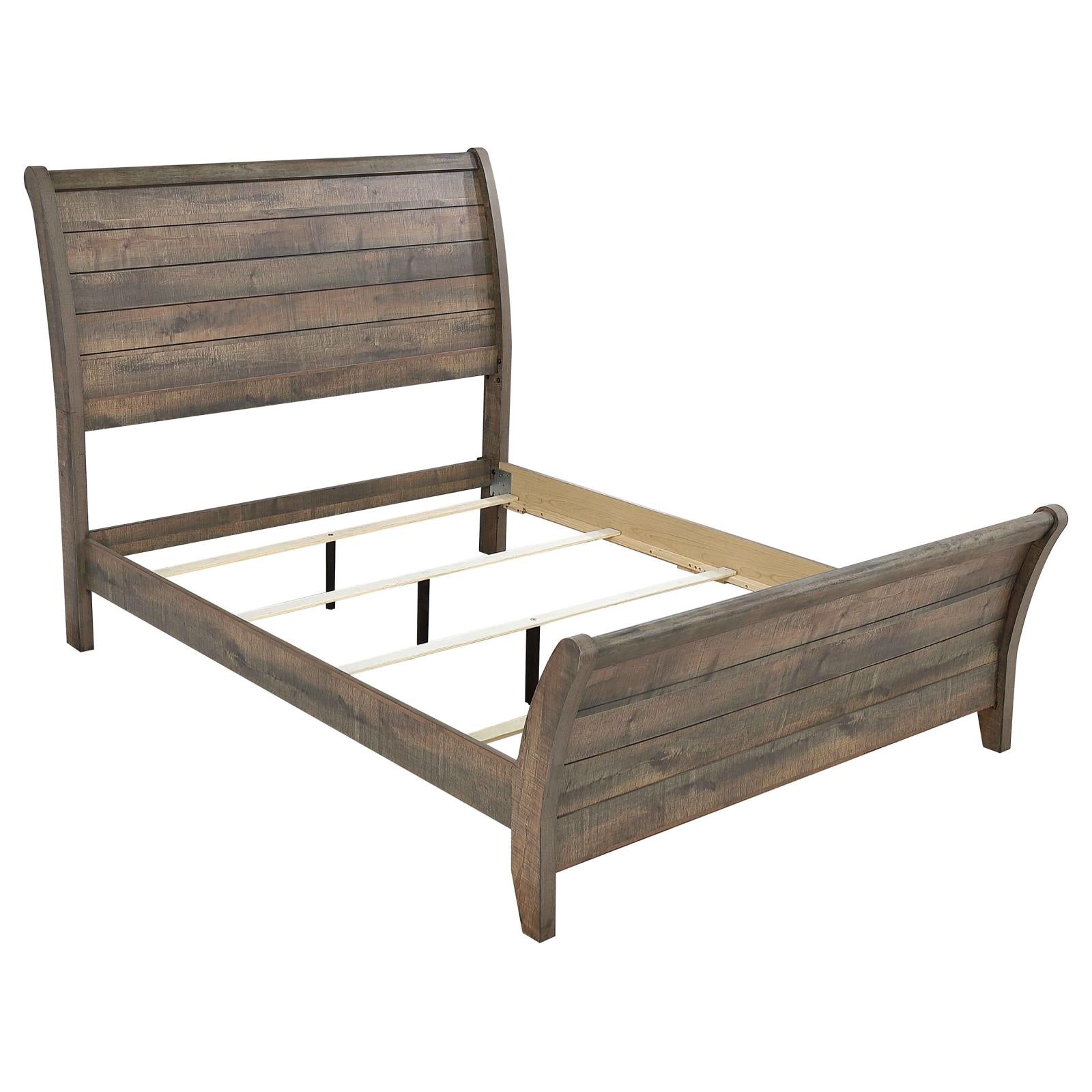 Frederick California King Sleigh Bed Weathered Oak image