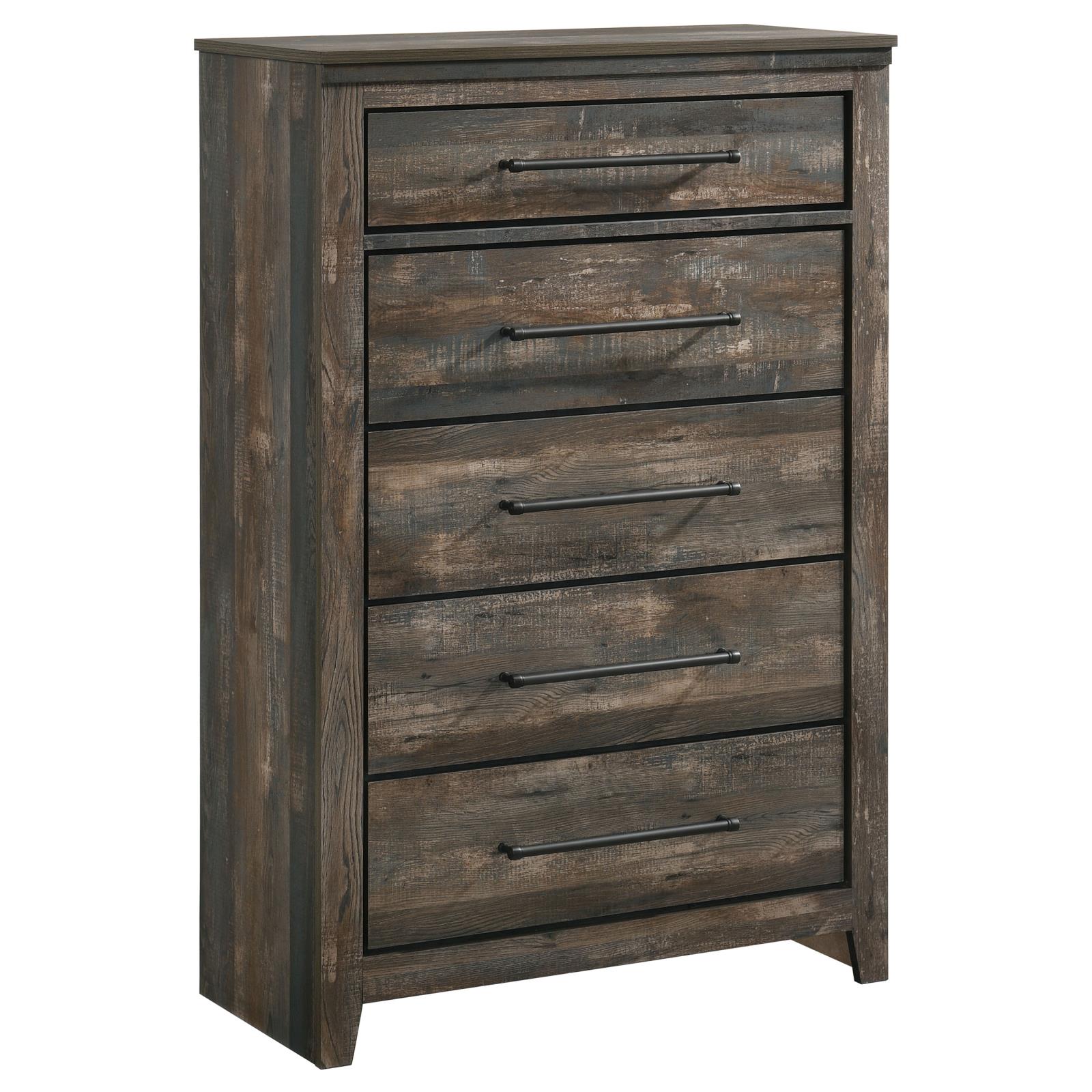 Ridgedale 5-drawer Chest Weathered Dark Brown image