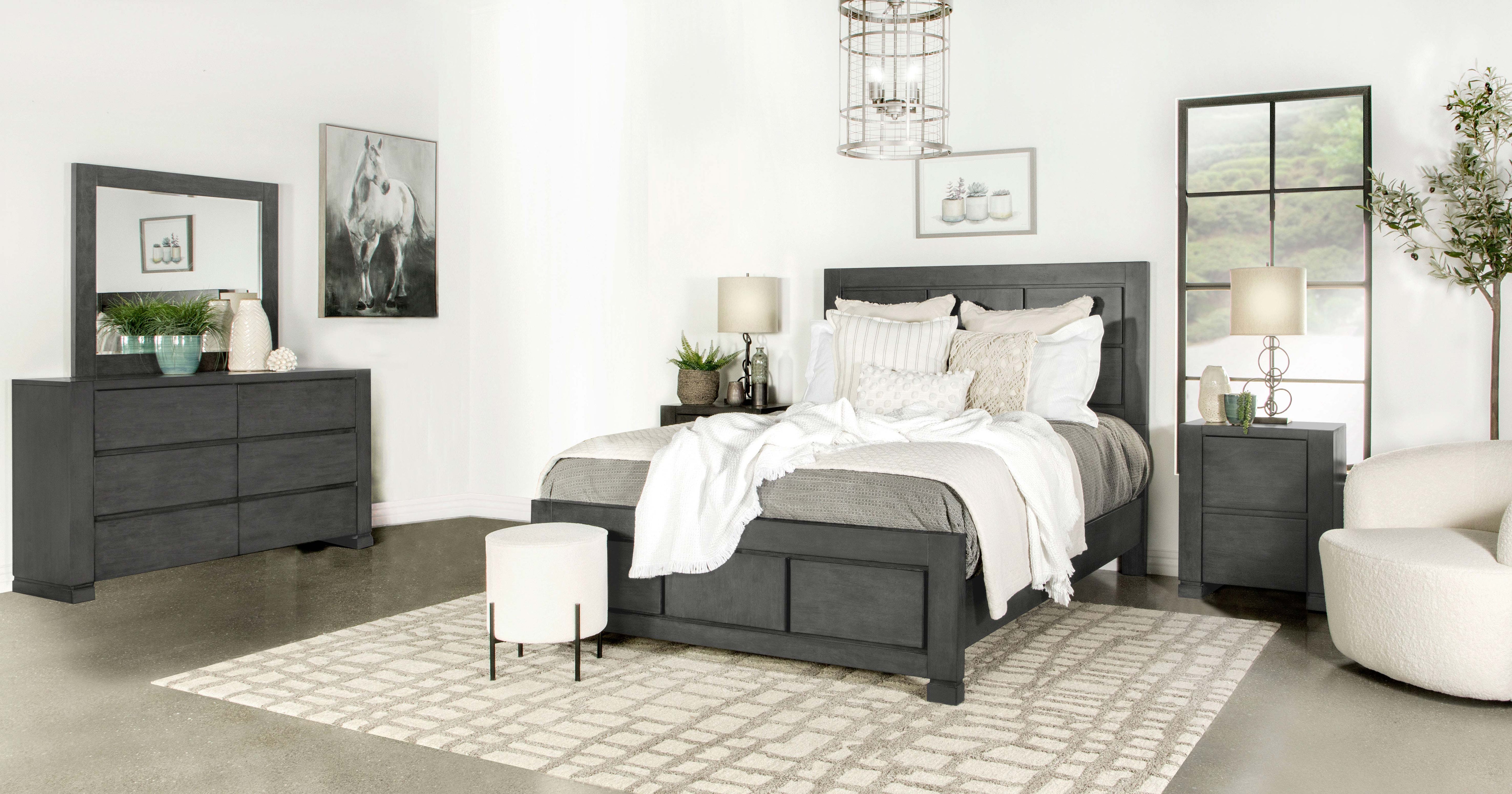 Lorenzo Bedroom Set Dark Grey image