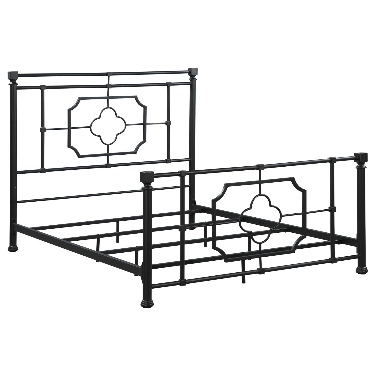 Paskay Queen Metal Panel Bed Matte Black image