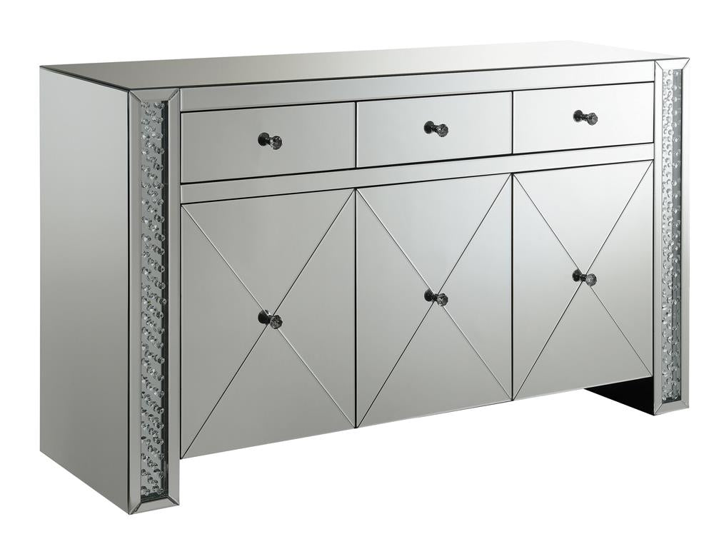 Maya 3-drawer Accent Cabinet Silver image