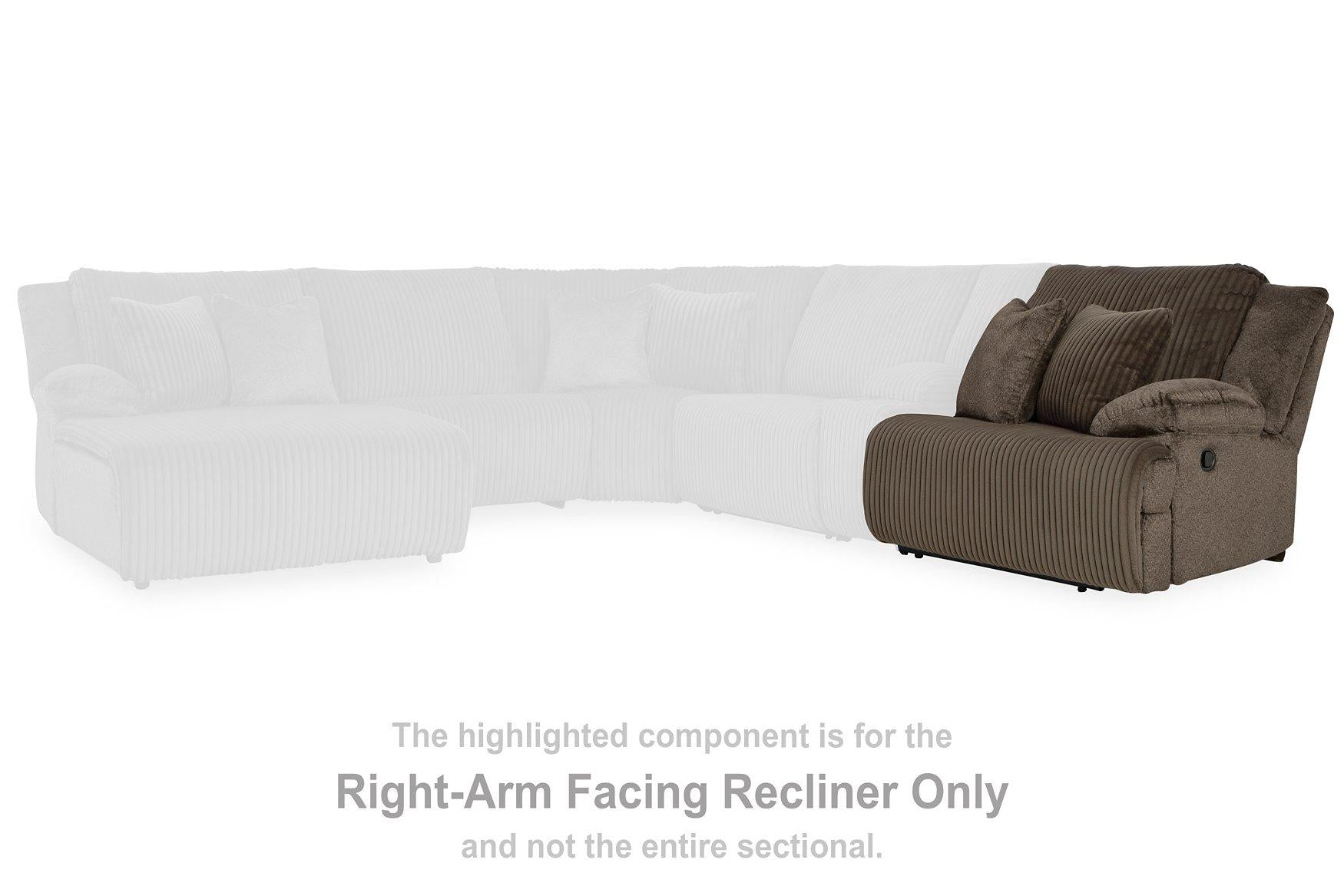 Top Tier Reclining Sectional Sofa with Chaise