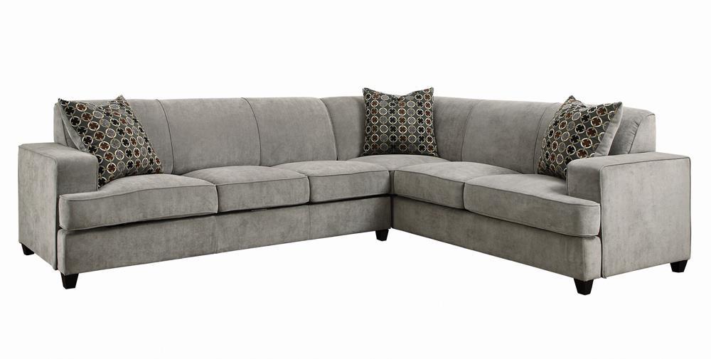 Tess L-shape Sleeper Sectional Grey