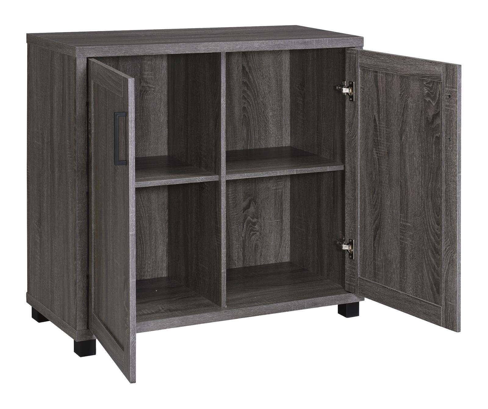 Filch Wooden 2-door Accent Cabinet Weathered Grey