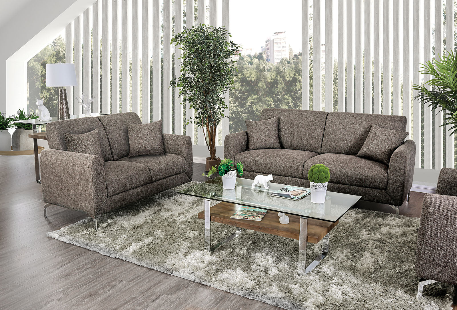 Lauritz Brown Sofa + Love Seat image