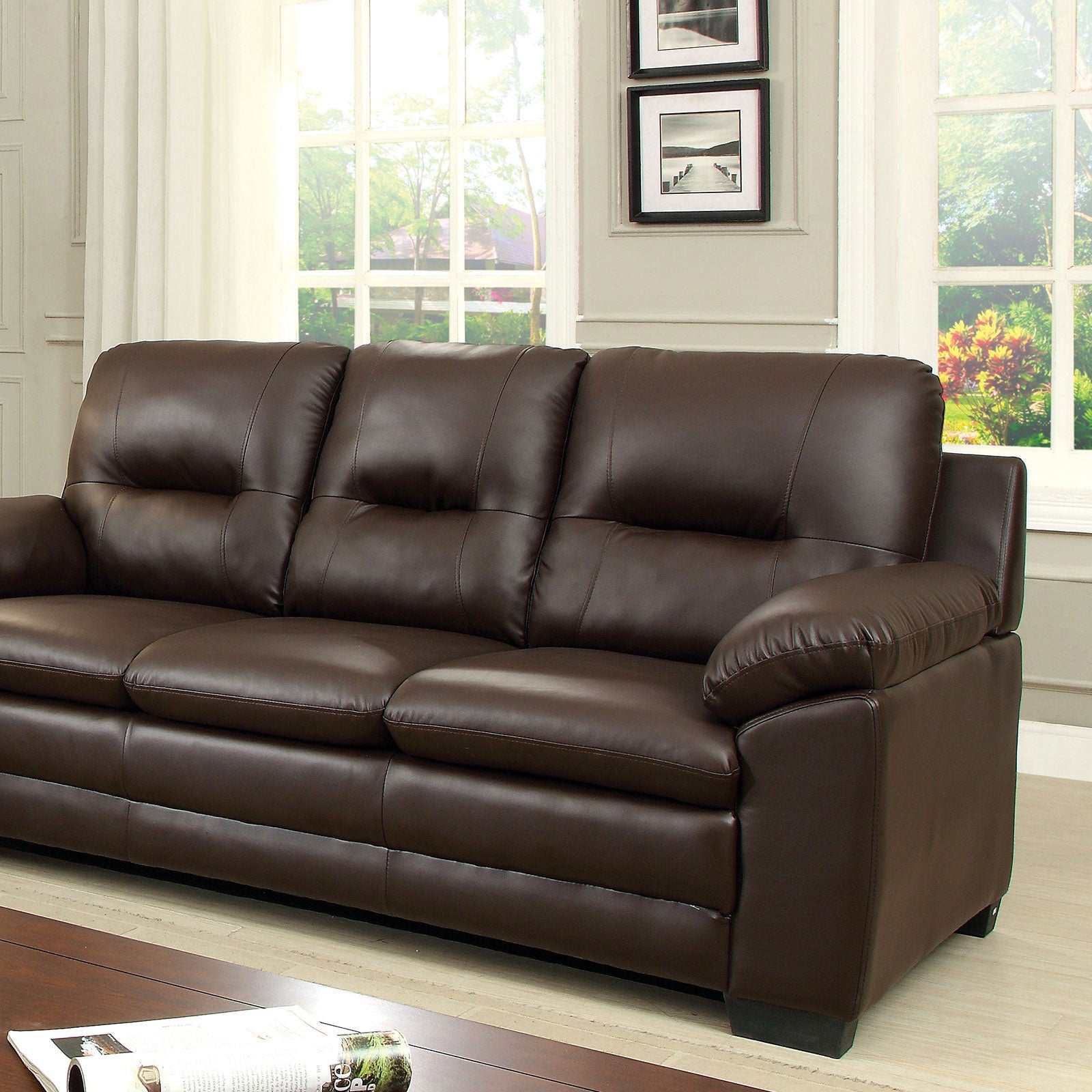 PARMA Brown Sofa, Brown Pu image